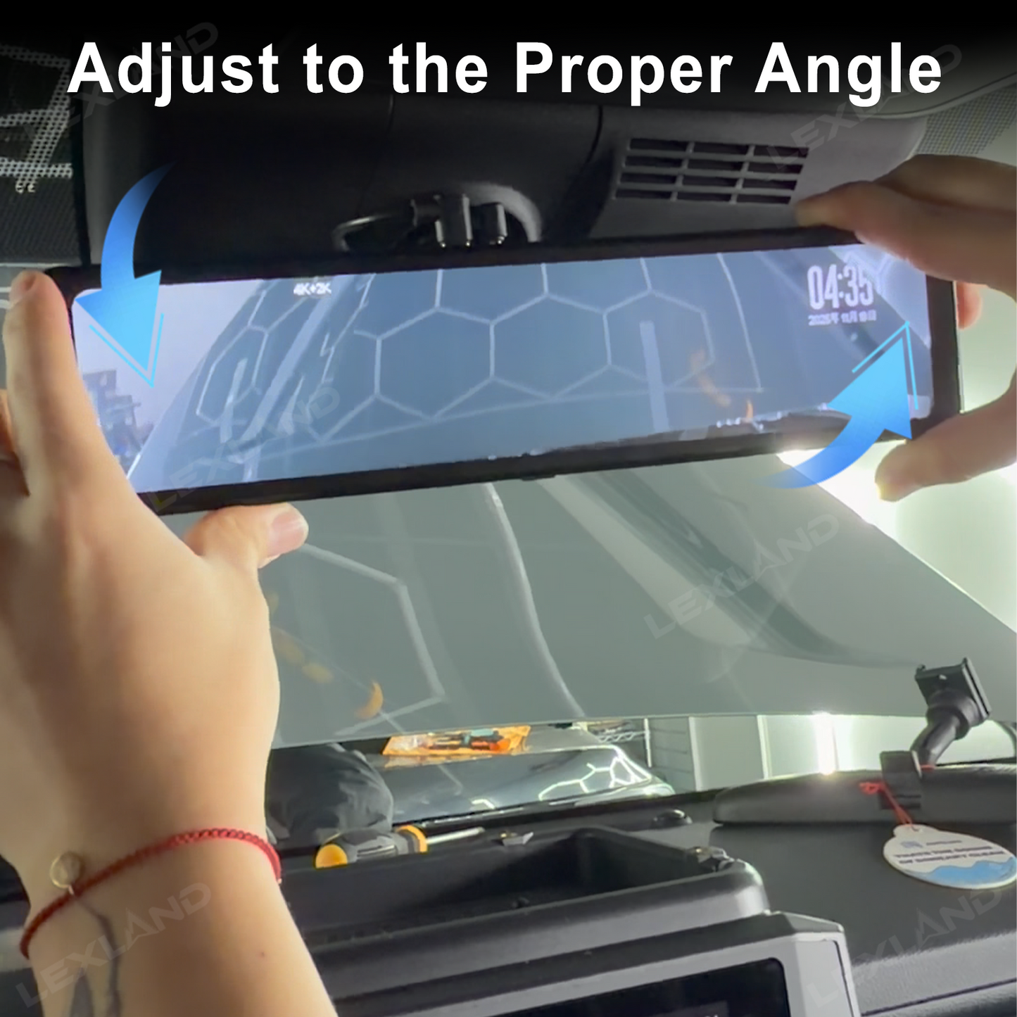 4Runner Media Rearview Mirror 12 Inch Dash Cam for Toyota