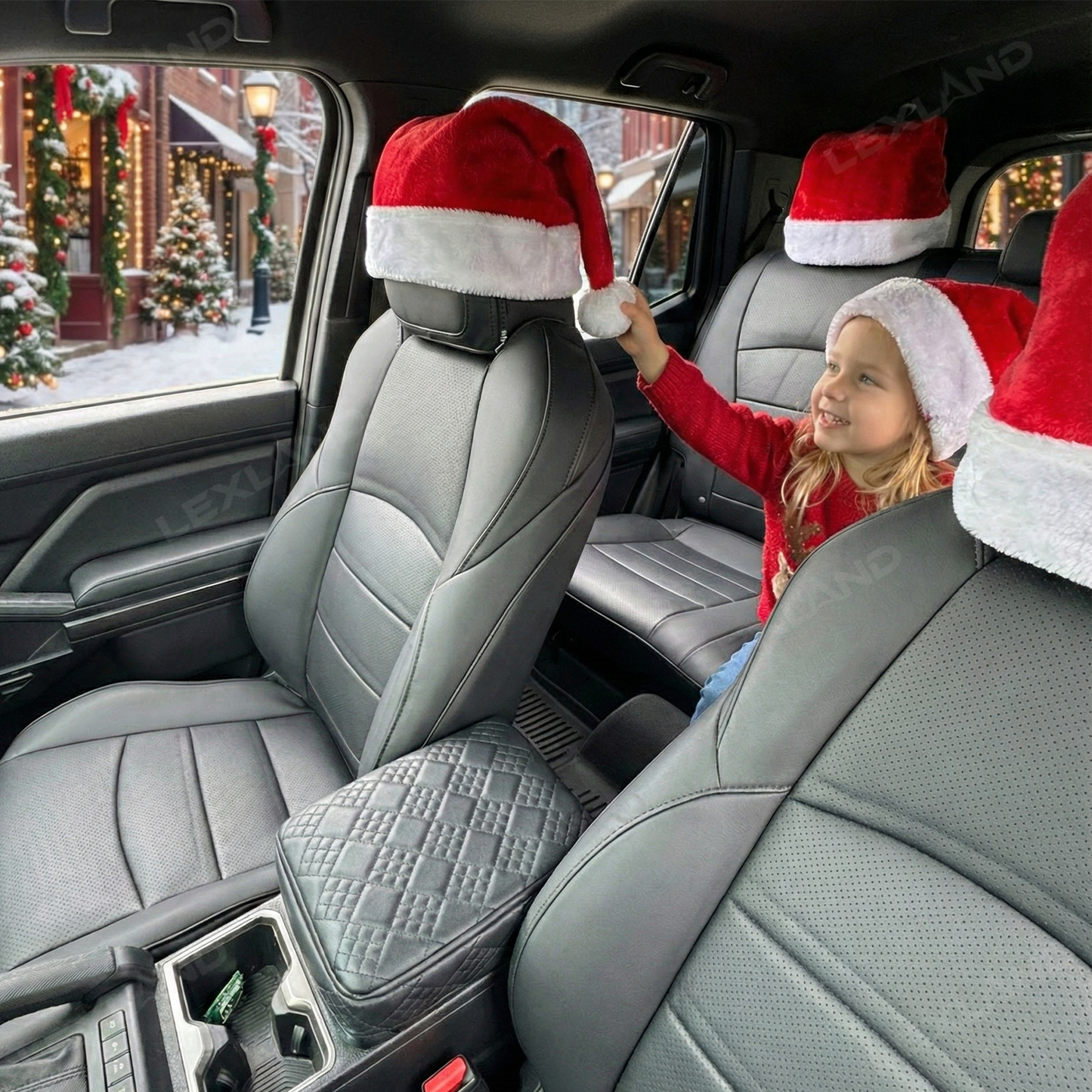 Red Christmas Hat Headrest