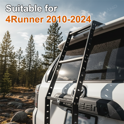 4Runner Ladder Aluminum Trunk Hatch Ladder Rack Rear Window Mounted Ladder for Toyota