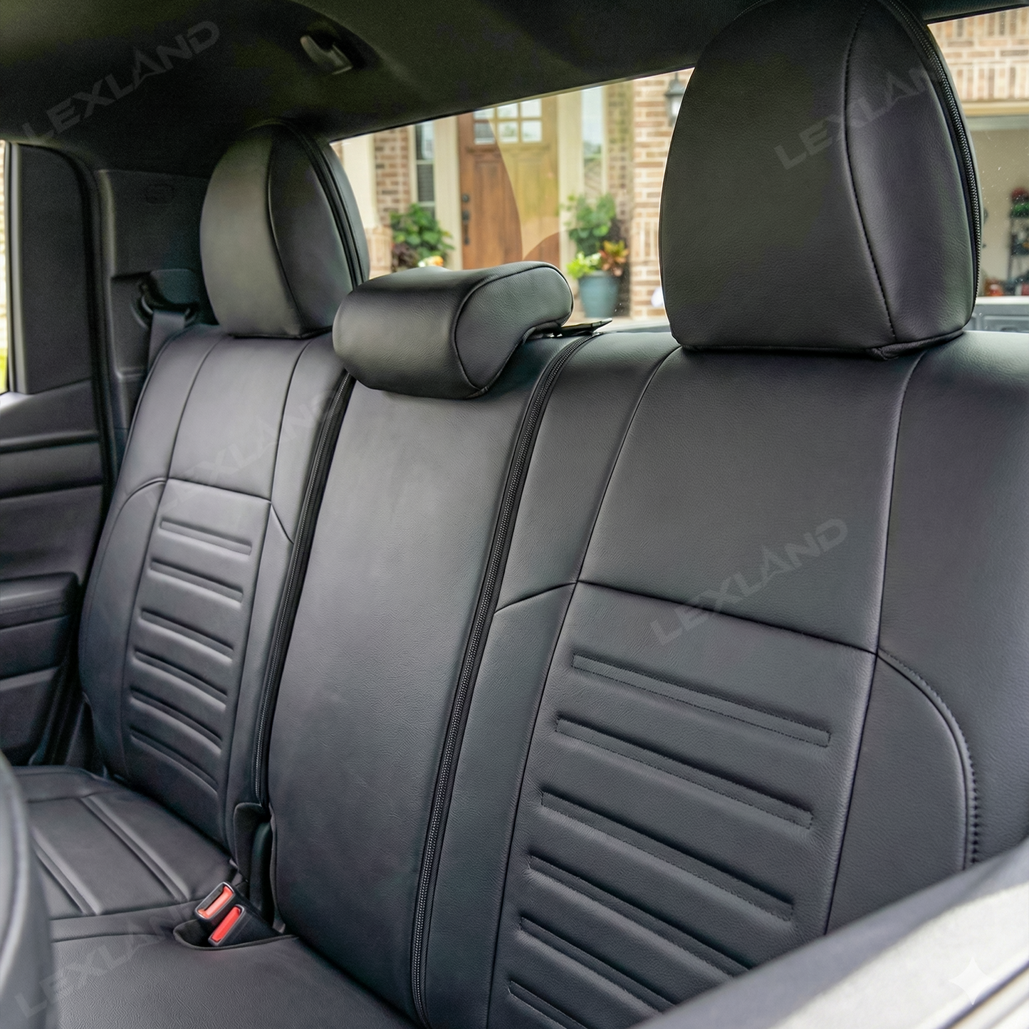 Tacoma /4Runner Seat Covers Embossed Nappa Leather Seat Protectors with TRD Logo for Toyota