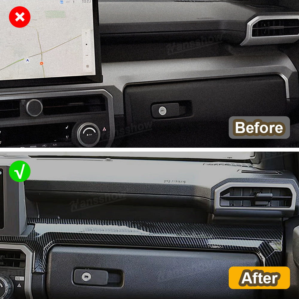 4Runner Dashboard Cover Dash Cover Mat Pad ABS Carbon Fiber Style Glossy Trim Panel Caps