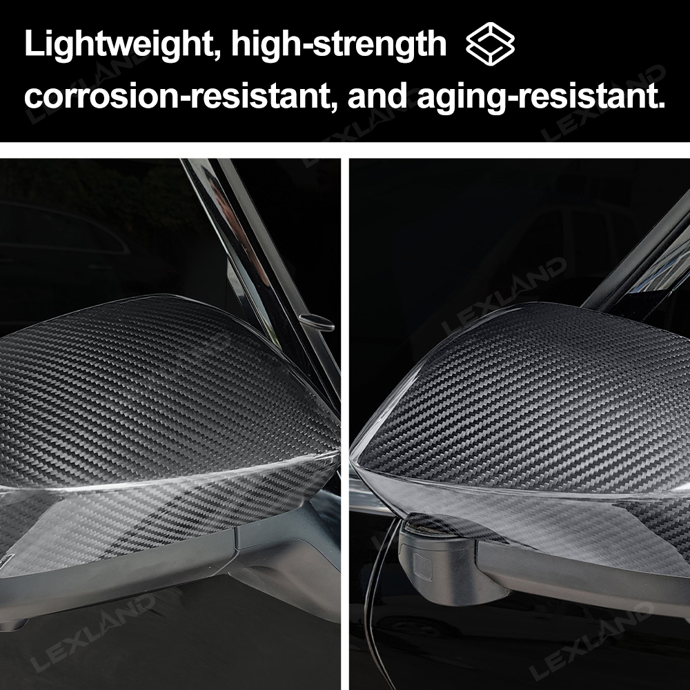 Tacoma Real Carbon Fiber Side Mirror Rearview Covers Mirror Caps Protection Cover for Toyota