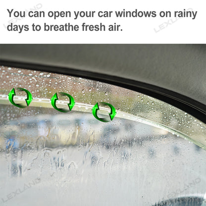 Tundra Window Visor Deflectors with TUNDRA Letter Style Tape-On Rain Guards Sun Shield