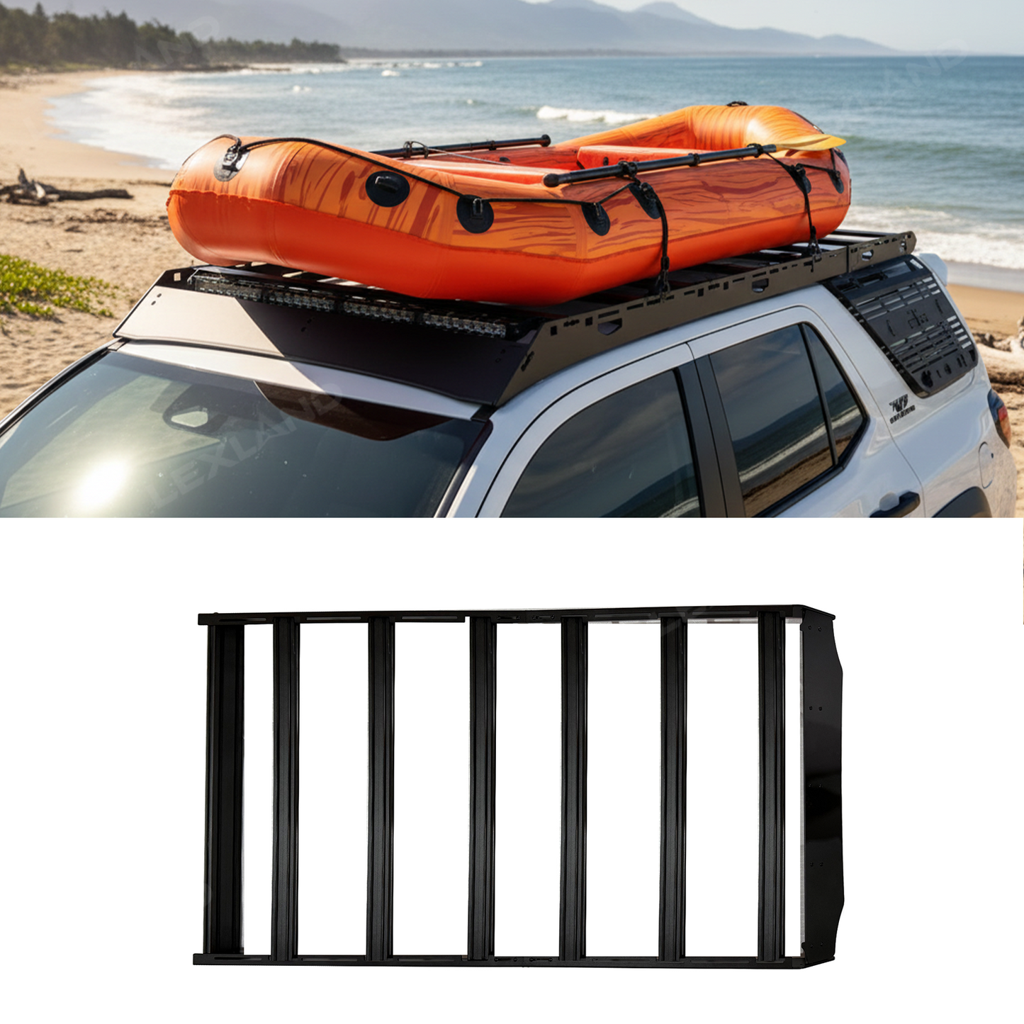 4Runner Roof Rack Crossbars Aluminum Rooftop Cargo Carrier Bars for Toyota