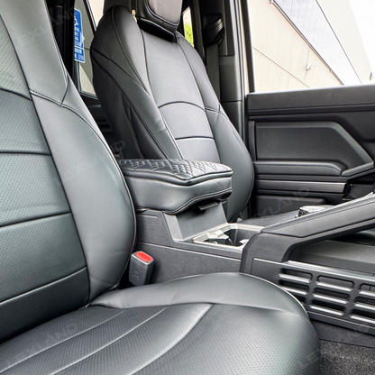 4Runner Center Console Cover Diamond-Quilted Leather Armrest Cover Interior Trim Protector