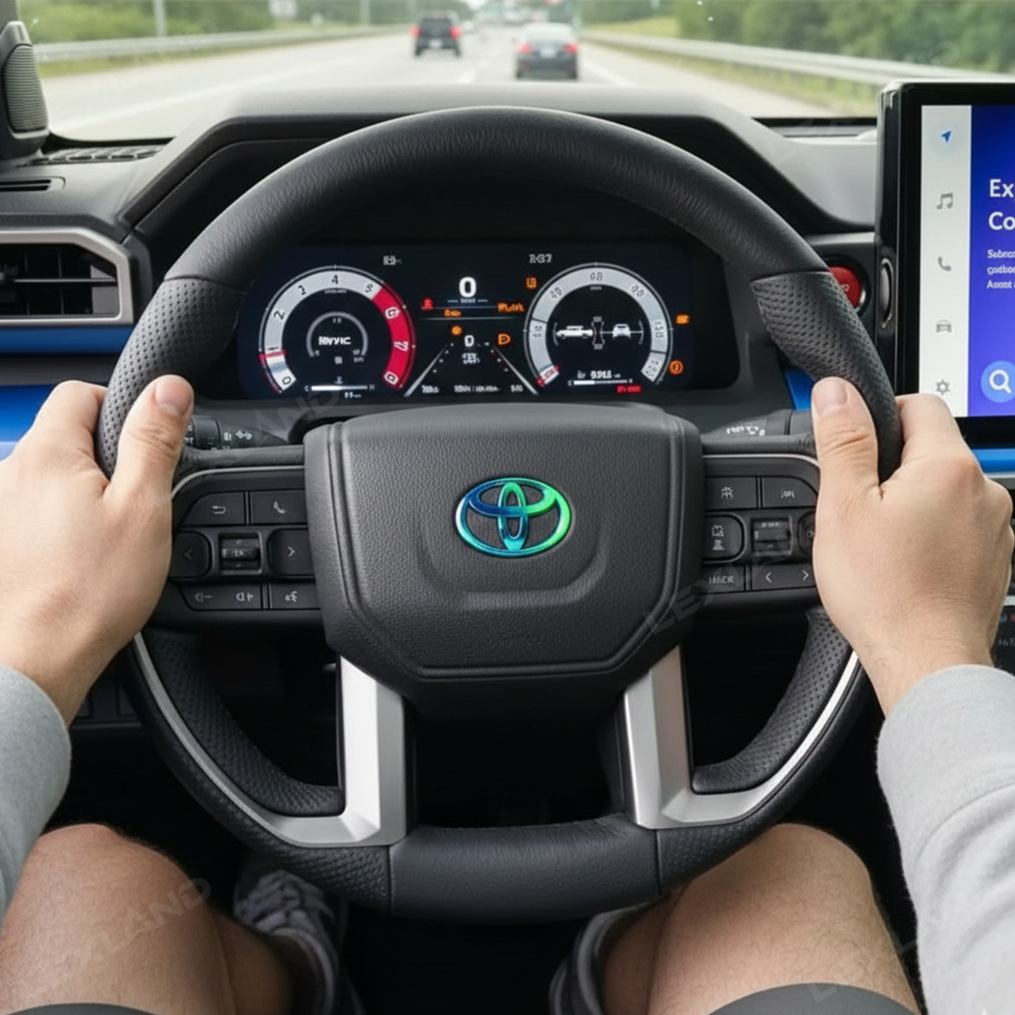 Tacoma /4Runner Custom Steering Wheel Airbag Replacement Cover with LED Illuminated Emblem Logo