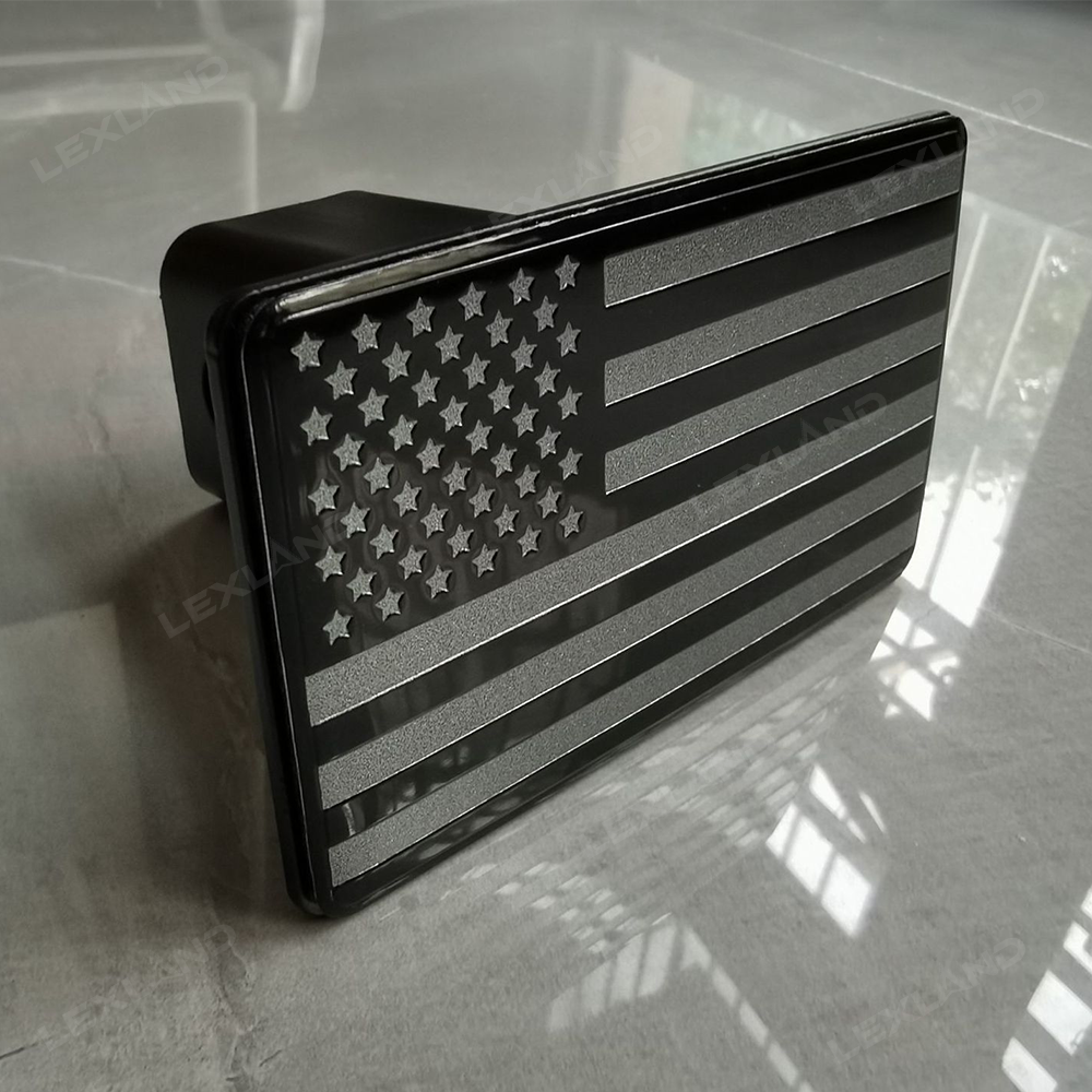 4Runner American Flag Hitch Cover Cap Carbon Steel Trailer Hitch Receiver Cover for Toyota