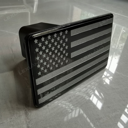 4Runner American Flag Hitch Cover Cap Carbon Steel Trailer Hitch Receiver Cover for Toyota