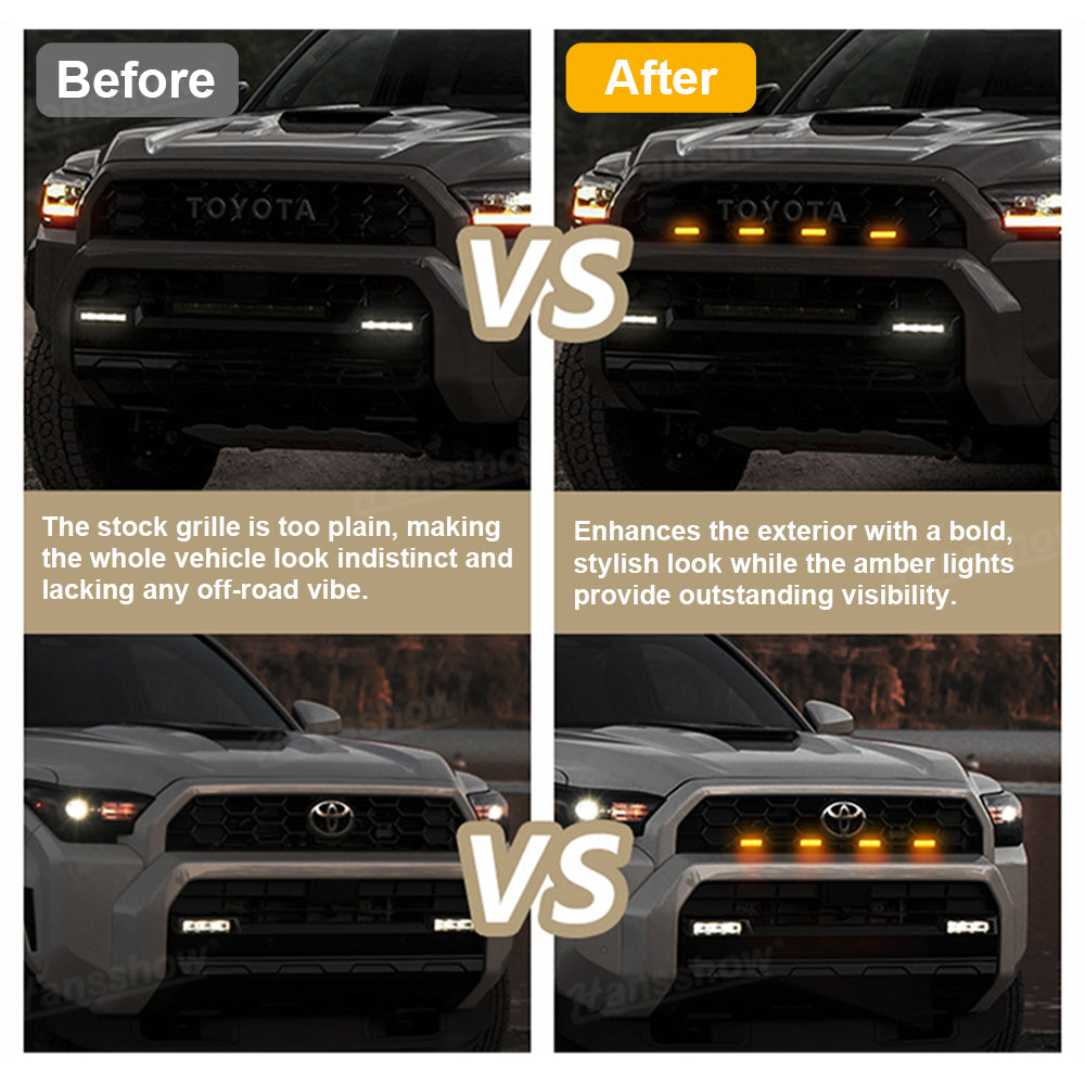 4Runner Raptor Lights LED Front Grille Lights Amber Lights 2.0 For Toyota