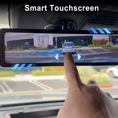 4Runner Media Rearview Mirror 12 Inch Dash Cam for Toyota