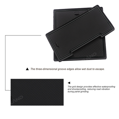 Tundra Interior Door Slot Mats Anti-Slip Storage Tray Pads Full Coverage Set 31 PCS for Toyota