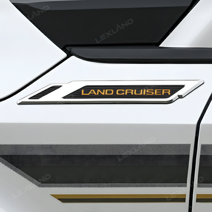 Land Cruiser Chrome Side Emblem Sticker Chrome Outer Side Board Badge Decor Trim
