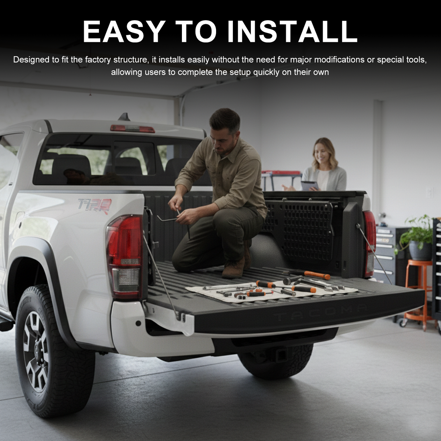 Tacoma Side Bed Molle Panel Truck Bed Organizer for Toyota