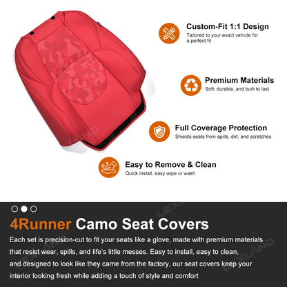 4Runner 5th Gen Seat Covers NAPPA Leather Camo Seat Protector for Toyota