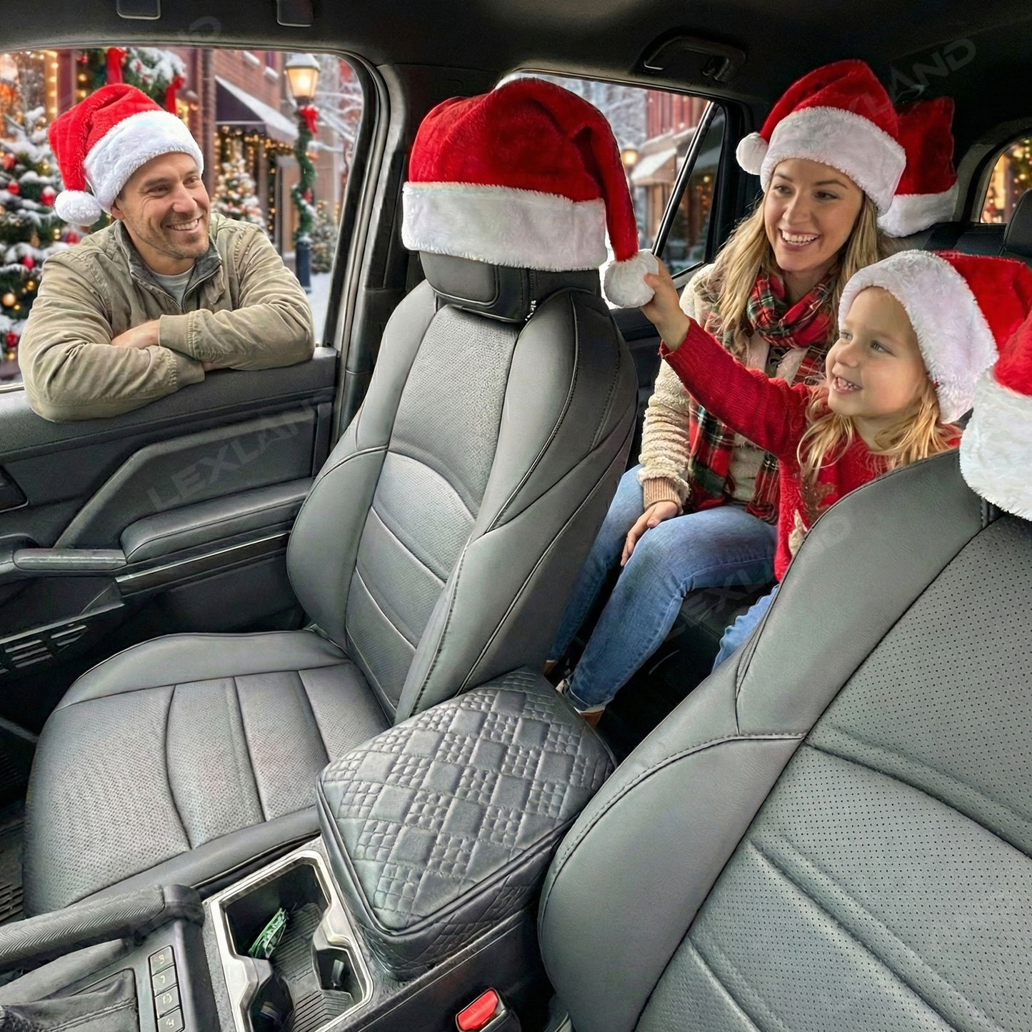 Climbing Santa Claus Car Christmas Decoration