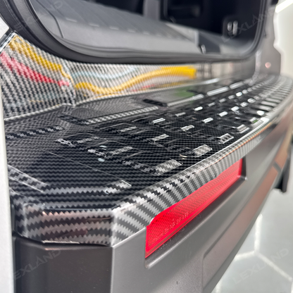 4Runner Rear Bumper Guard Plate Cover ABS Glossy Carbon Fiber Style Rear Sill Guard Board Protector