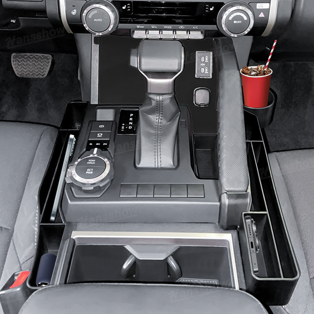4Runner Gear Shift Console Storage Box Side Organizer with Cup Holder
