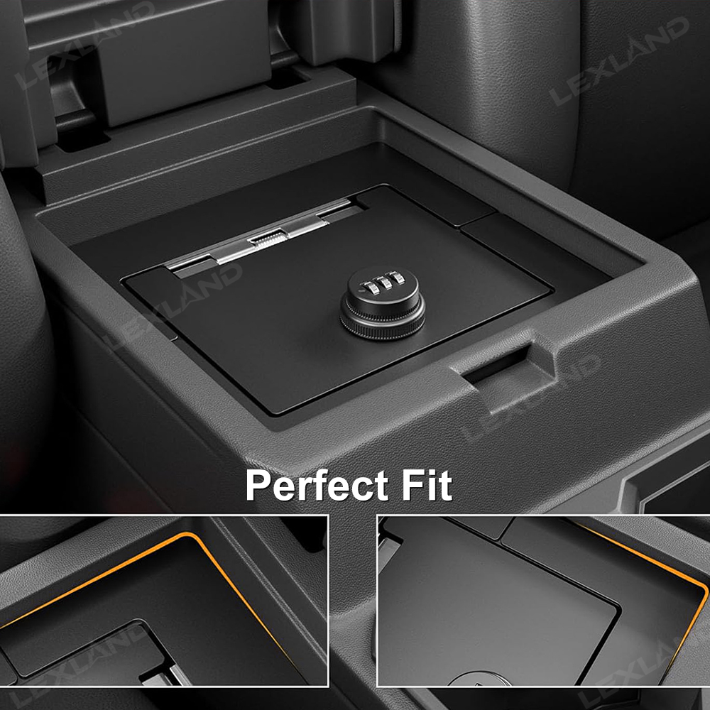4Runner Center Console Safe Lock Box Armrest Security Organizer Safe Vault Lockbox for Toyota