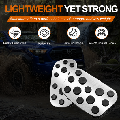 Tacoma Aluminum Foot Pedal Replacement Kit Non Slip Accelerator Brake Pedals for Toyota