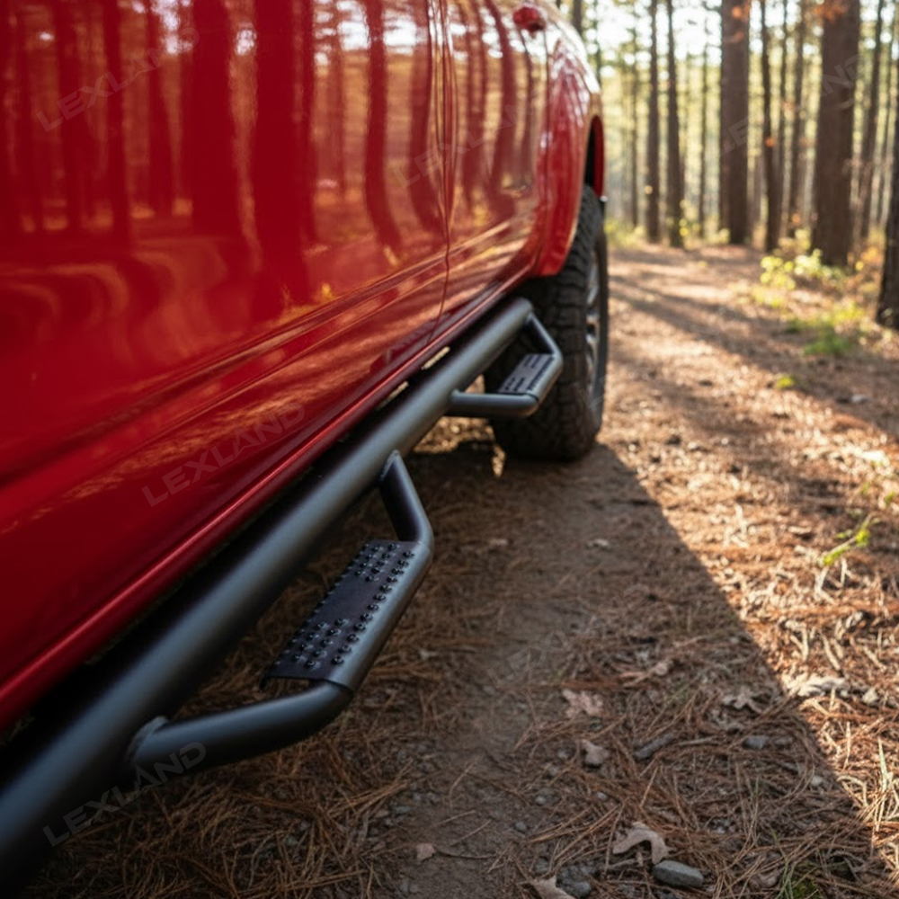 Tacoma Running Boards Double Cab Side Steps Nerf Bar with Dropped Steps for Toyota