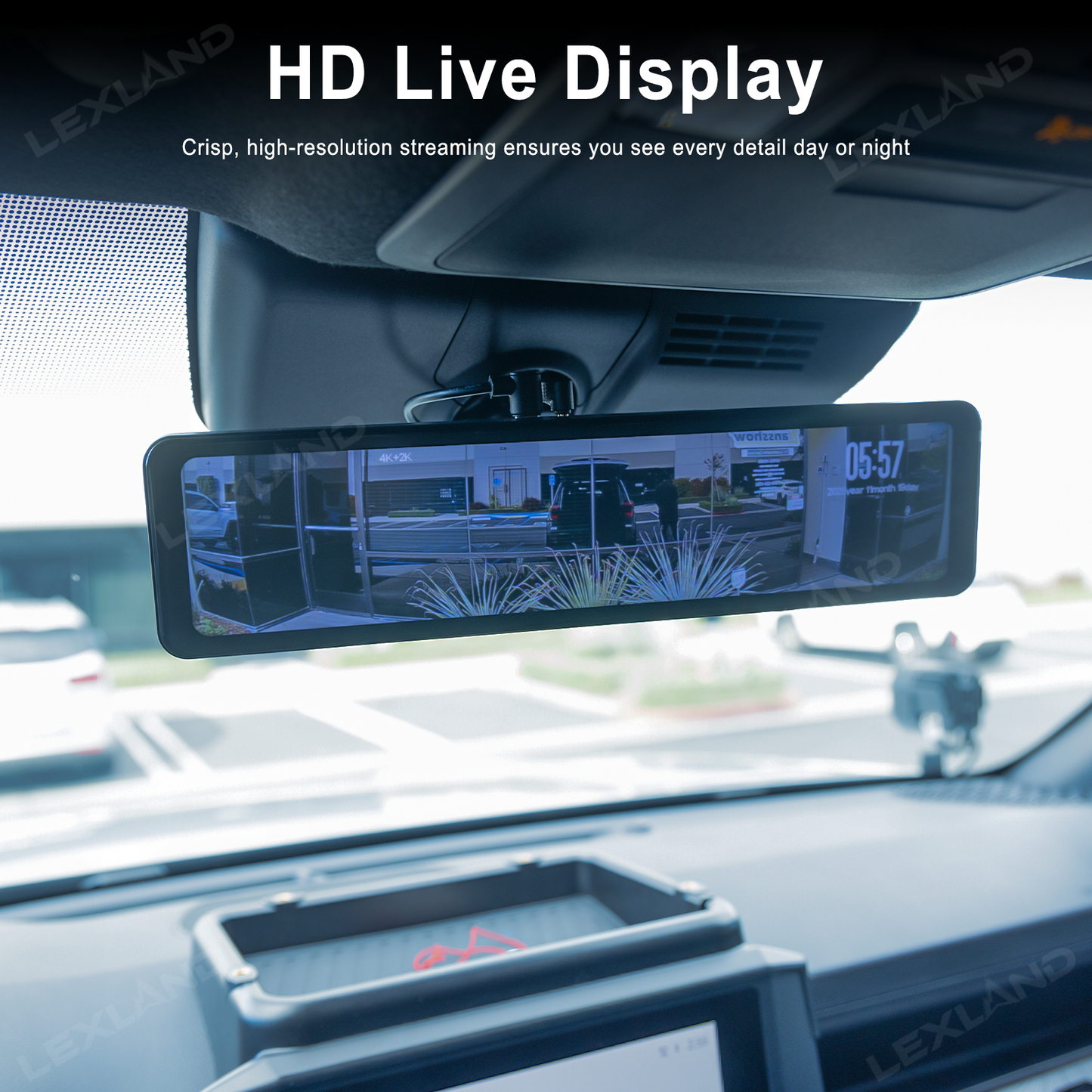 4Runner Media Rearview Mirror 12 Inch Dash Cam for Toyota