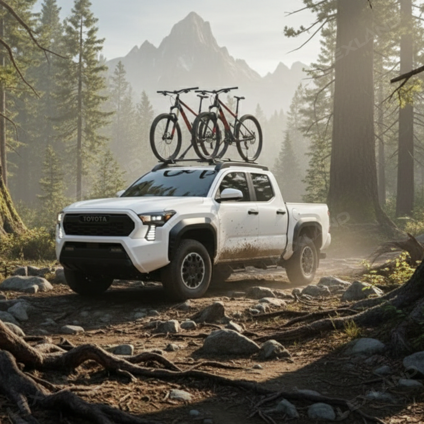 Tacoma Roof Rack Cross Bars Adjustable Crossbar Kit Rooftop Cargo Carrier Bars for Toyota