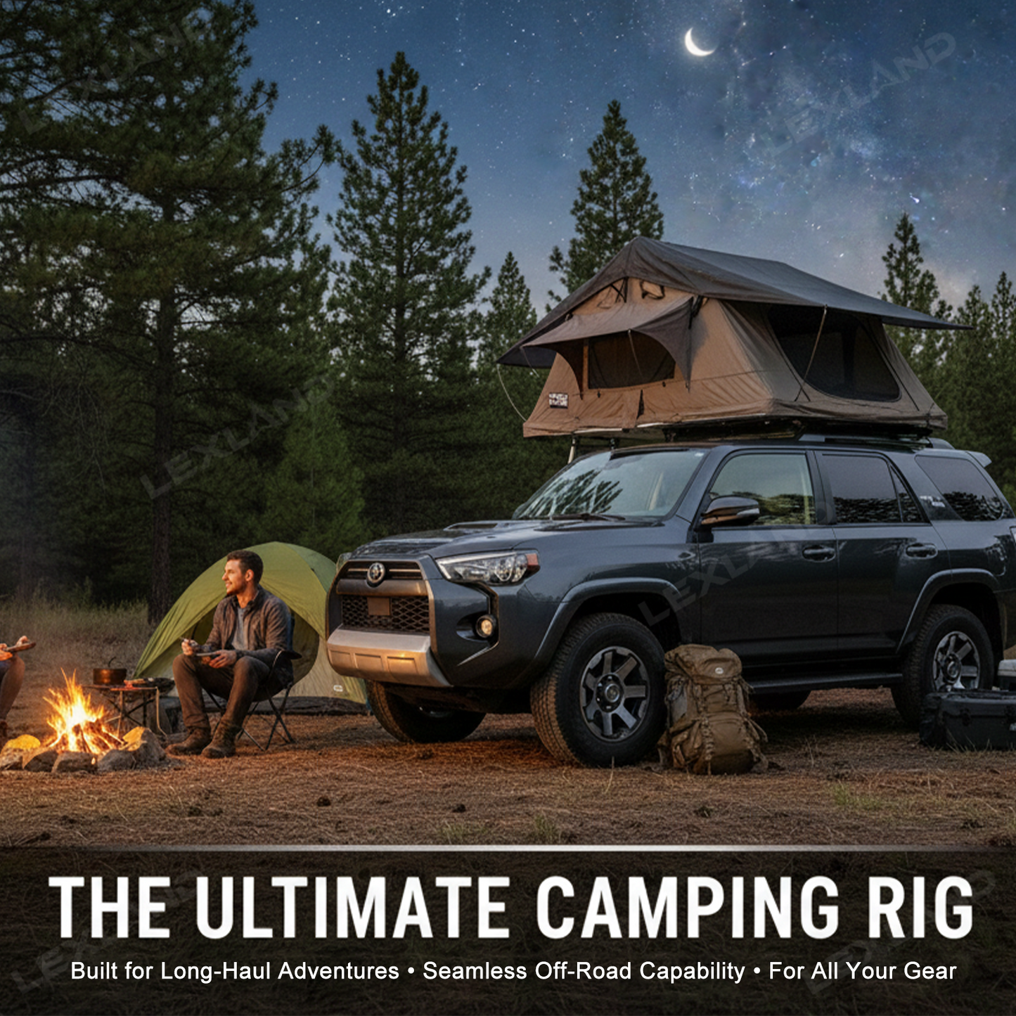 4Runner Roof Rack Cross Bars Side Rails Aluminum Cargo Carrier Crossbars for Toyota