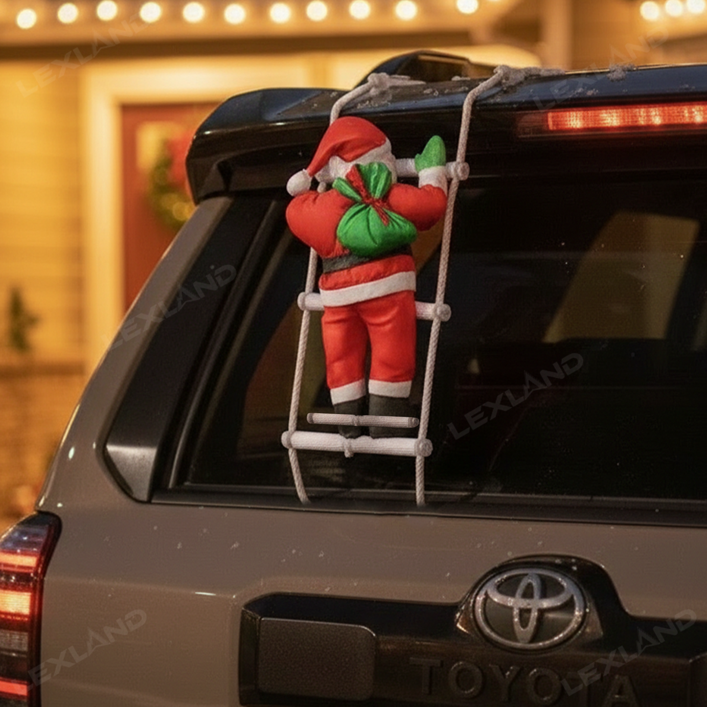 Climbing Santa Claus Car Christmas Decoration
