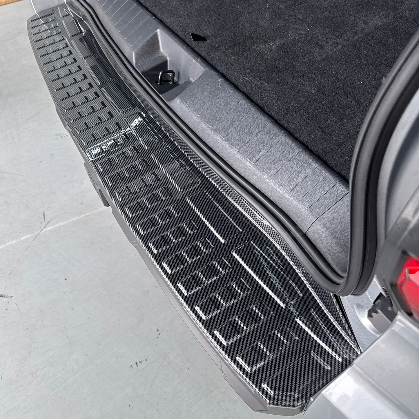 4Runner Rear Bumper Guard Plate Cover ABS Glossy Carbon Fiber Style Rear Sill Guard Board Protector