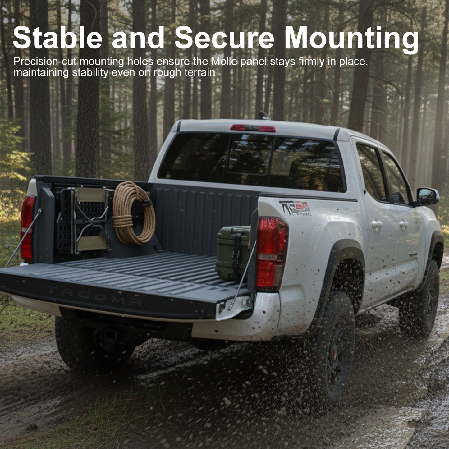 Tacoma Side Bed Molle Panel Truck Bed Organizer for Toyota