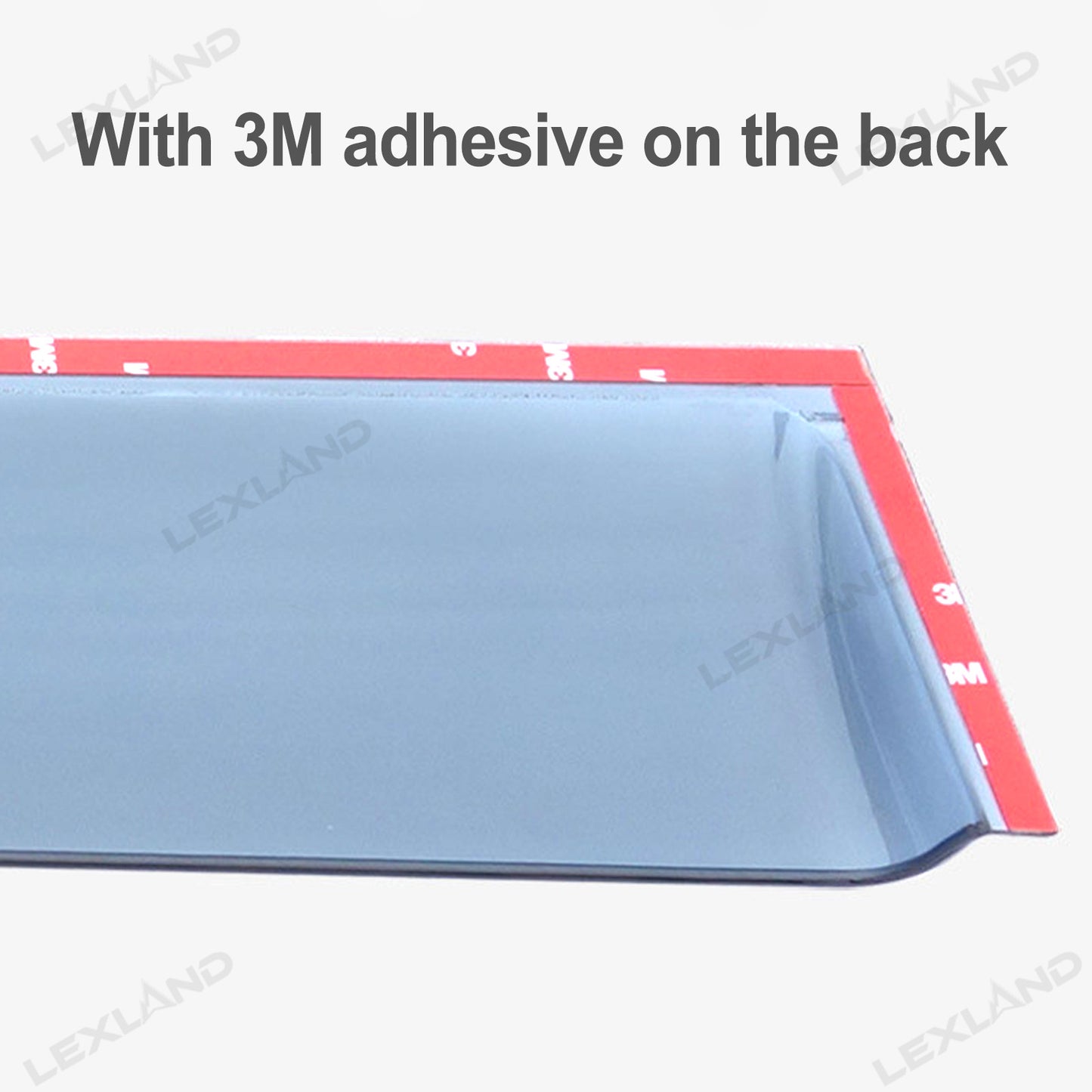 Tundra Window Visor Deflectors with TUNDRA Letter Style Tape-On Rain Guards Sun Shield