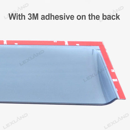 Tundra Window Visor Deflectors with TUNDRA Letter Style Tape-On Rain Guards Sun Shield