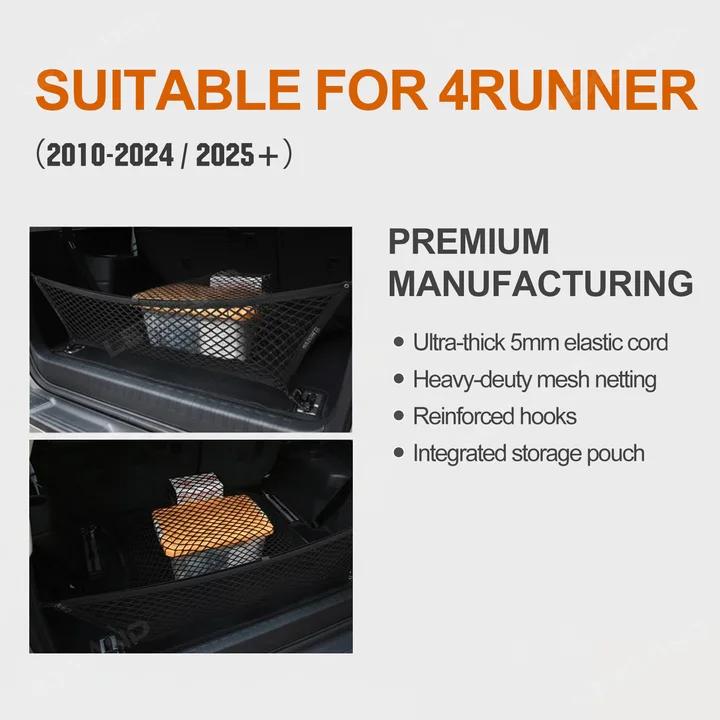 4Runner Elastic Trunk Net Trunk Mesh Cargo Organizer Luggage Net for Toyota