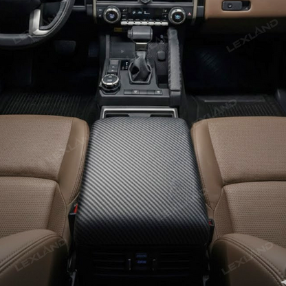 4Runner/Tacoma Center Console Cover ABS Carbon Fiber Style Armrest Box Cover Trim Protection for Toyota