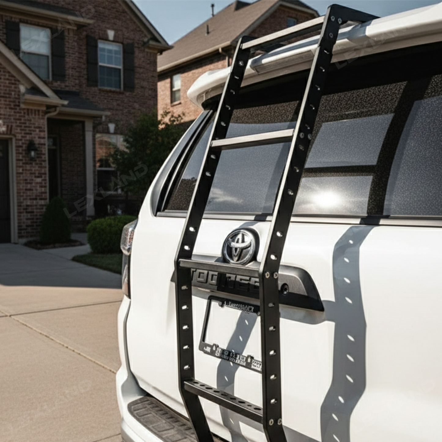 4Runner Ladder Aluminum Trunk Hatch Ladder Rack Rear Window Mounted Ladder for Toyota