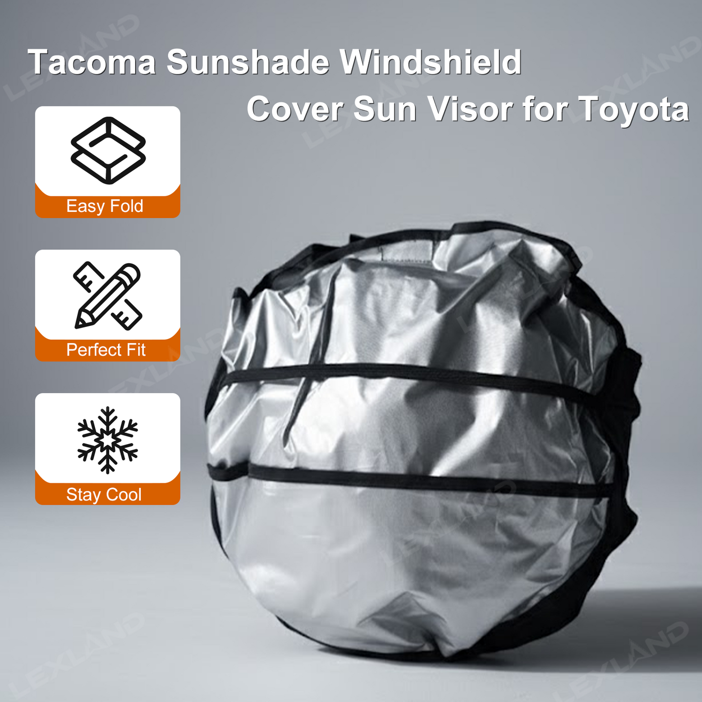 Tacoma Windshield Sun Shade Foldable Sunshade Front Window Shade for Toyota