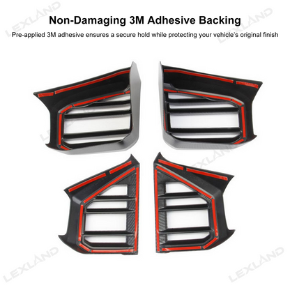 Tundra Dashboard Air Vent Covers AC Vent Overlays ABS Interior Trim 4PCS for Toyota