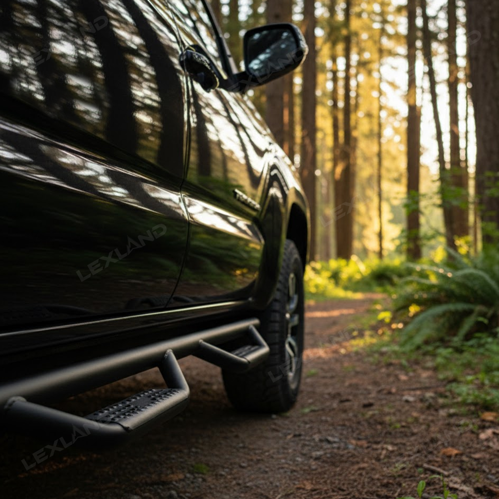 Tacoma Running Boards Double Cab Side Steps Nerf Bar with Dropped Steps for Toyota