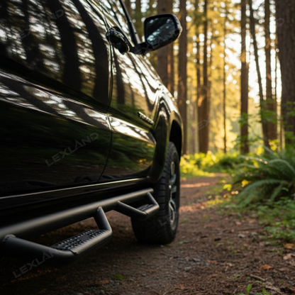 Tacoma Running Boards Double Cab Side Steps Nerf Bar with Dropped Steps for Toyota