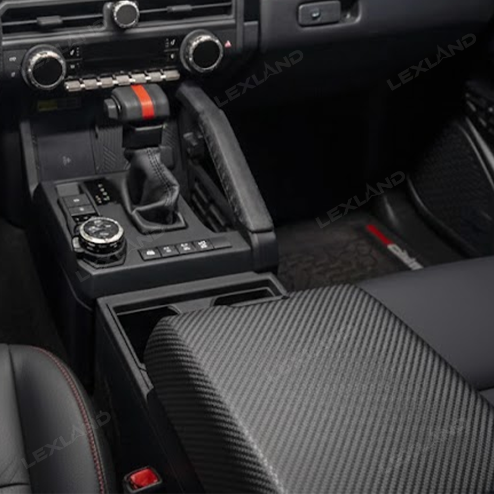 4Runner/Tacoma Center Console Cover ABS Carbon Fiber Style Armrest Box Cover Trim Protection for Toyota