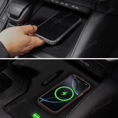 Land Cruiser Wireless Phone Charger 15W Armrest Charging Pad for Toyota