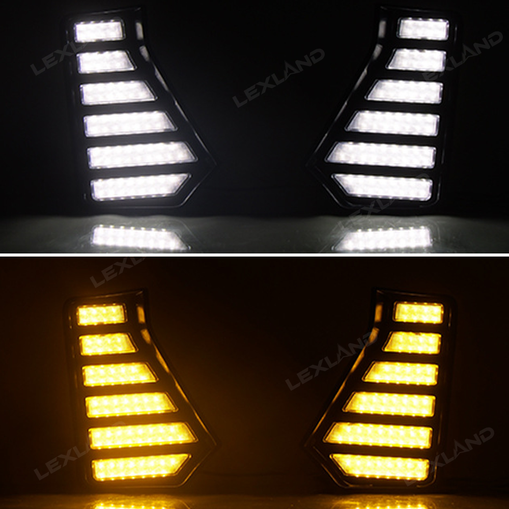 Tacoma LED Fang Lights Dual-Color Dynamic Daytime Running Lights for Toyota