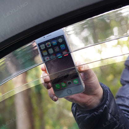 Tundra Window Visor Deflectors with TUNDRA Letter Style Tape-On Rain Guards Sun Shield