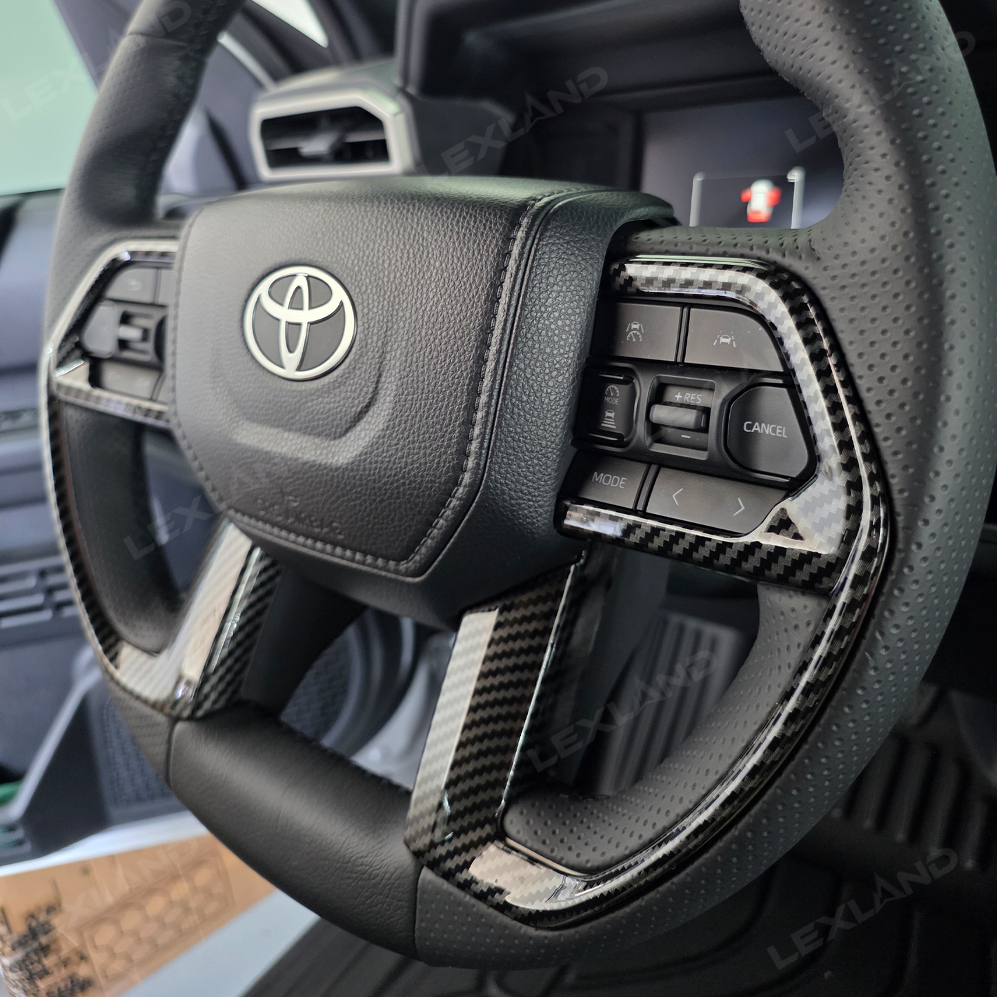 4Runner Interior Cover Trim ABS Carbon Fiber Style Protective Overlays For Toyota