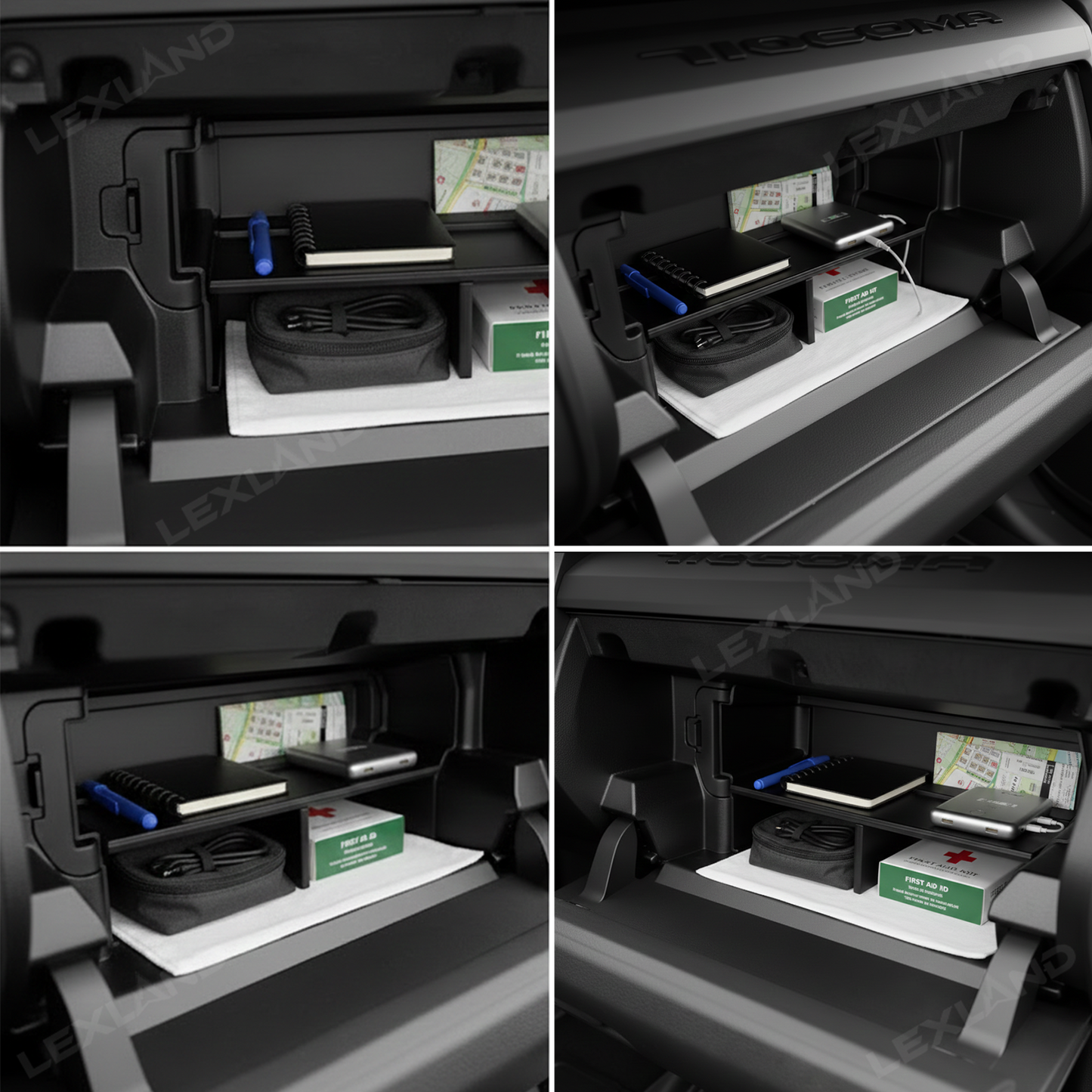 Tacoma Glove Box Organizer Insert Storage Divider Interior Accessories for Toyota