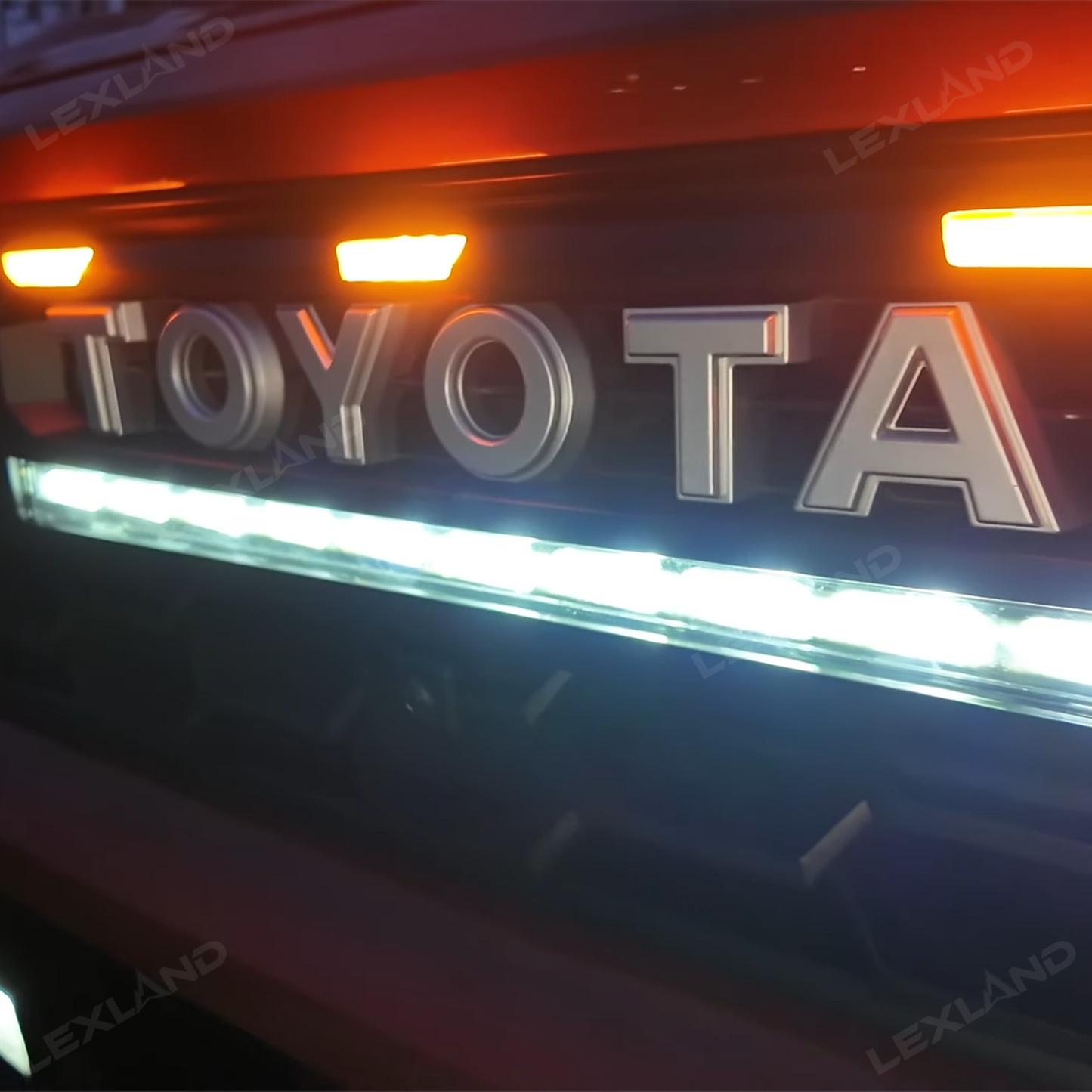 Tacoma Front Bumper Grille With LED & Light Bar Racing Grills With TRD PRO Style Upgrade for Toyota