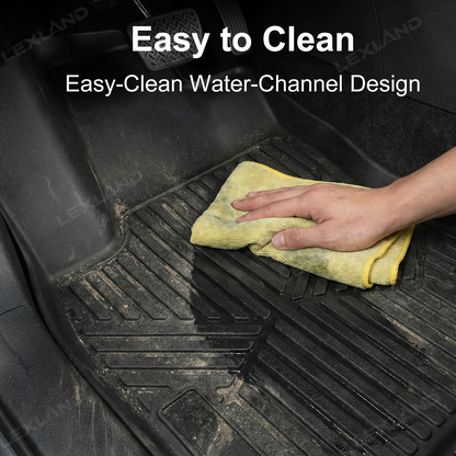 Tacoma Floor Mats All Weather TPE Floor Liners with Anti-Slip Spikes for Toyota