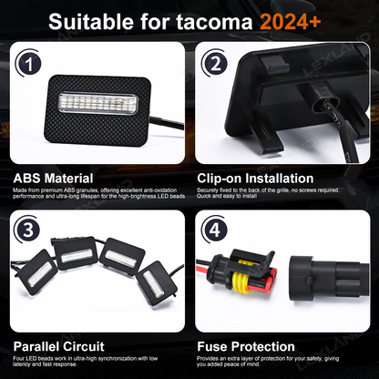 Tacoma Raptor Lights LED Front Grille Lights Amber Lights For Toyota