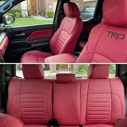 Tacoma /4Runner Seat Covers Full Coverage Embossed Seat Protector with TRD Letter Style for Toyota