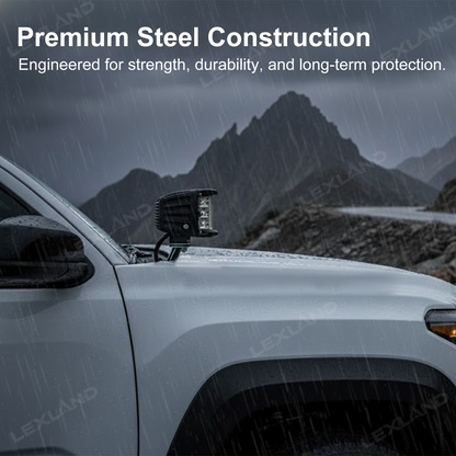 Tacoma/4Runner Ditch Light Mounting Brackets A-Pillar Hood Mounts for Toyota